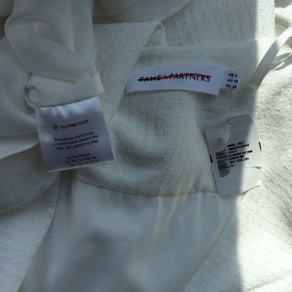FAME AND PARTNERS SUNSET WHITE DRESS WOMEN’S SZ 6 - Picture 8 of 9